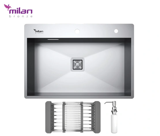 سینک 4075 توکار استیل میلان