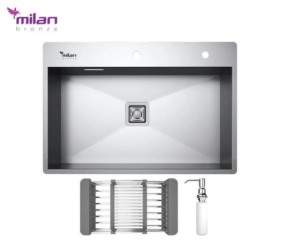 سینک 4075 توکار استیل میلان