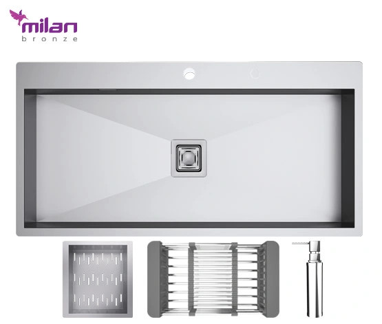 سینک 40105 توکار استیل میلان