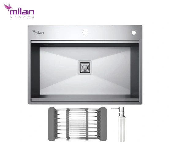 سینک 4075S01 توکار استیل میلان