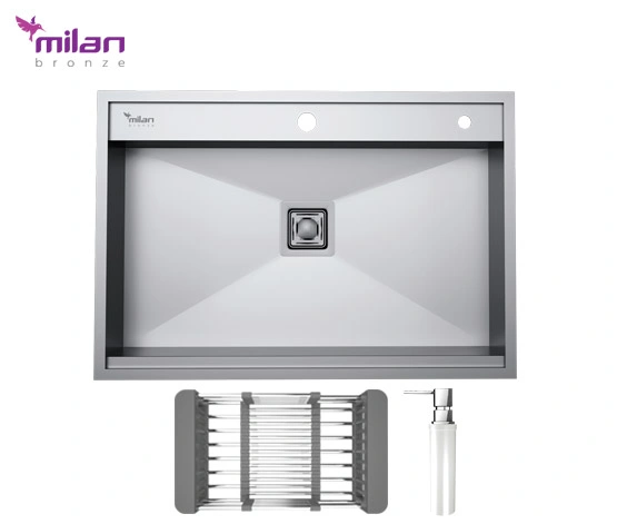 سینک 4075S02 توکار استیل میلان