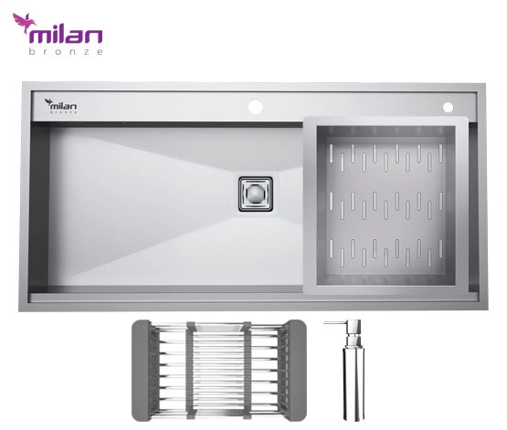 سینک 40105S02 توکار استیل میلان